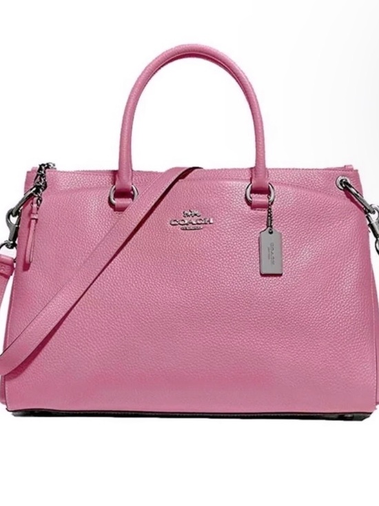 Coach Handbags - Coach Dusty Pink Mia Leather Satchel with Strap 2019 (F77884) - EUC $499 MSRP